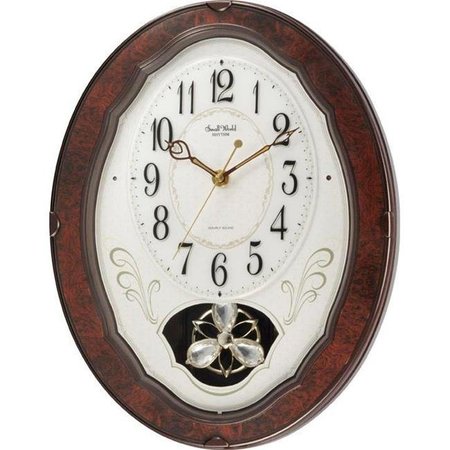 RHYTHM Rhythm 4MJ400WD23 Caprice Wall Clock - Brown 4MJ400WD23